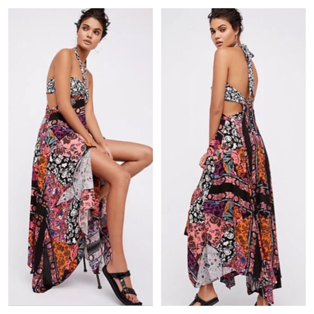 Free People California Love halter floral maxi - Picture 2 of 9